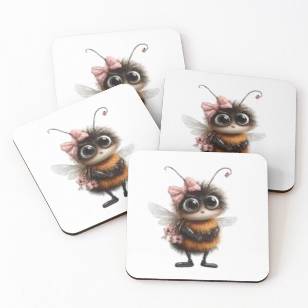 Item preview, Adorable Bee Holding Flowers designed and sold by vanndhi.