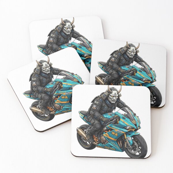 Item preview, Samurai Motorcycle Rider Oni Mask Biker designed and sold by Ameir12.
