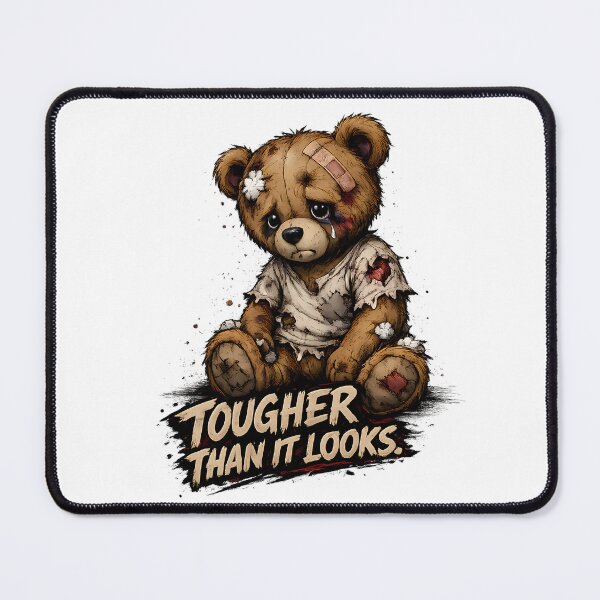 Item preview, Tougher Than It Looks Teddy Bear Shirt – Sad Teddy, Mental Health, Emotional Support, Grunge Streetwear designed and sold by Onviton.