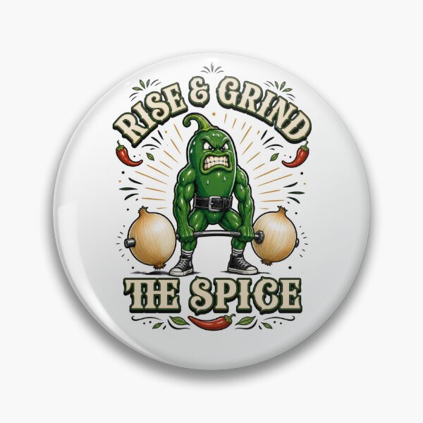 Item preview, Jalapeno Rise & Grind  Funny Gym Workout design Spicy Pepper Fitness designed and sold by Rosie's Wildflower Boutique.