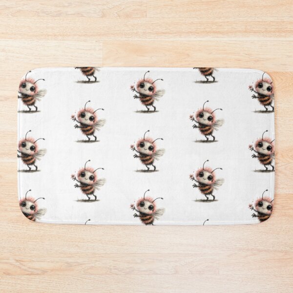 Item preview, Cute Fuzzy Bee Holding Flower designed and sold by vanndhi.