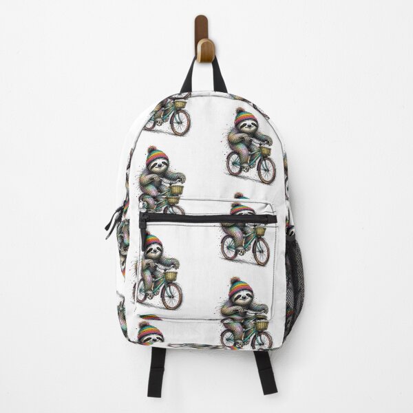 Item preview, Colorful Scribble Art Sloth on Bicycle designed and sold by Snurly.