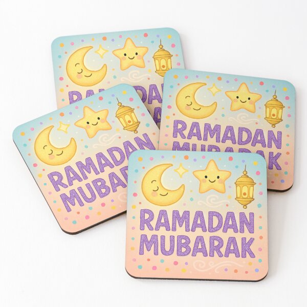 Item preview, Ramadan Mubarak Greeting Card (V.8) -Cute Lantern Moon and Star Design designed and sold by D-Islamic.