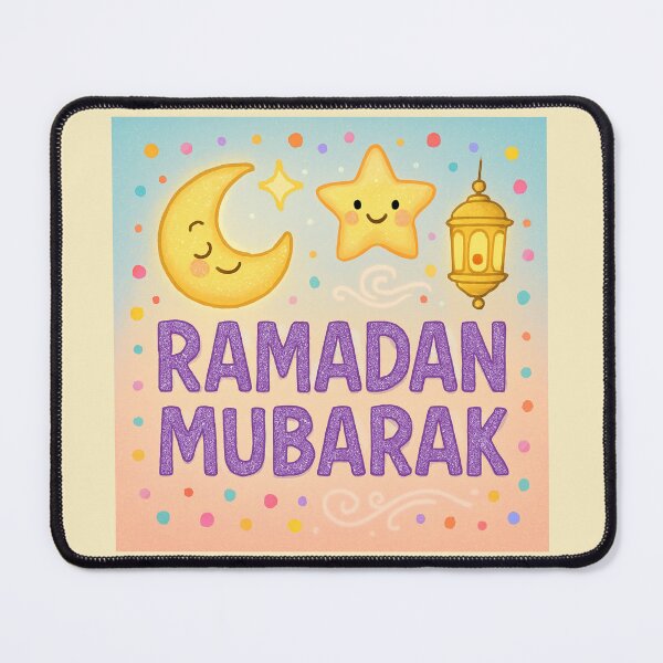 Item preview, Ramadan Mubarak Greeting Card (V.8) -Cute Lantern Moon and Star Design designed and sold by D-Islamic.