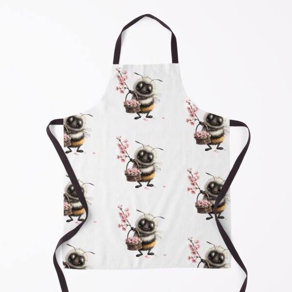 Item preview, Adorable Bee Holding Cherry Blossoms designed and sold by vanndhi.