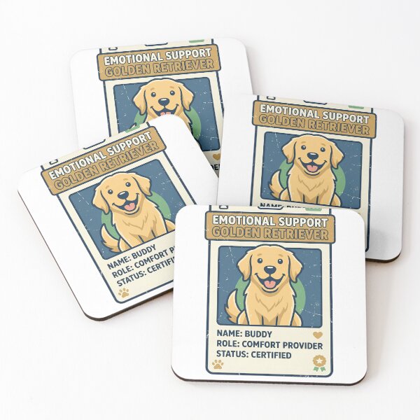 Item preview, Emotional Support Golden Retriever | Certified Comfort Provider | Funny Dog Lover Gift designed and sold by CH-4TEE.