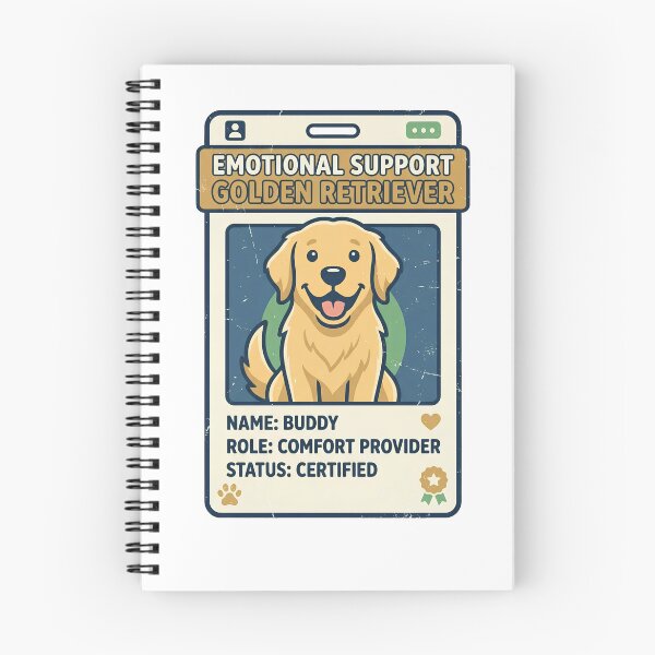Item preview, Emotional Support Golden Retriever | Certified Comfort Provider | Funny Dog Lover Gift designed and sold by CH-4TEE.