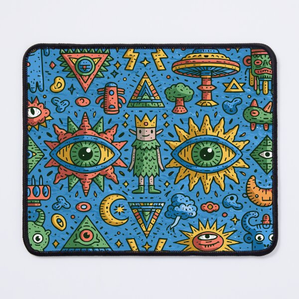 Item preview, Vibrant Psychedelic Mystical Creature Pattern designed and sold by Romgora.