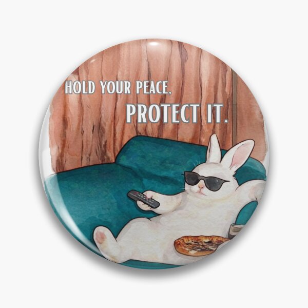 Item preview, Cool Rabbit Relaxing With Pizza And TV designed and sold by ArtivoNest.