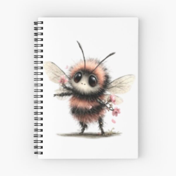 Item preview, Cute Fuzzy Bee with Flowers designed and sold by vanndhi.