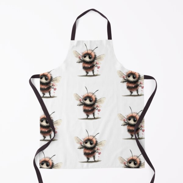 Item preview, Cute Fuzzy Bee with Flowers designed and sold by vanndhi.