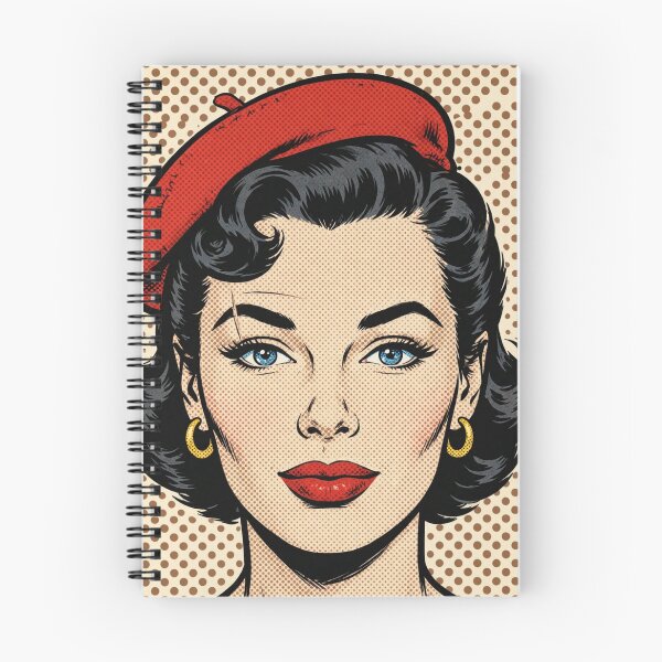Item preview, Emerald Pop Art Woman Red Beret - Vintage Retro Comic Portrait designed and sold by MAISON SYLVIE.