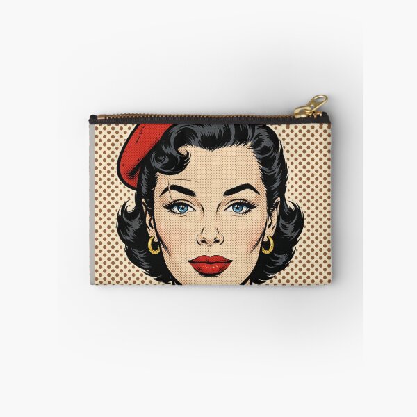 Item preview, Emerald Pop Art Woman Red Beret - Vintage Retro Comic Portrait designed and sold by MAISON SYLVIE.