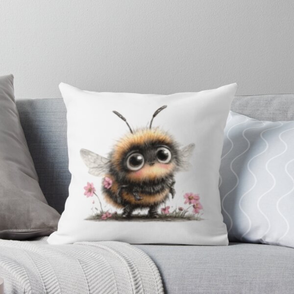 Item preview, Cute Fuzzy Bumblebee with Flowers designed and sold by vanndhi.
