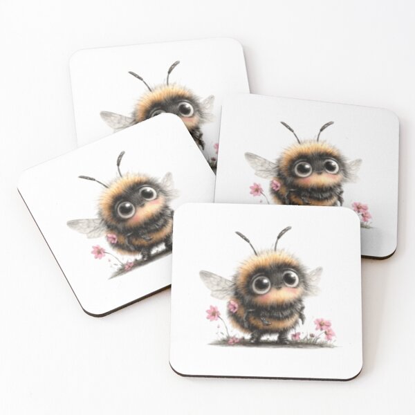 Item preview, Cute Fuzzy Bumblebee with Flowers designed and sold by vanndhi.