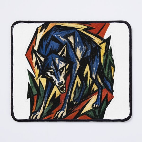 Item preview, Abstract Expressionist Snarling Wolf Sticker Art designed and sold by Snurly.