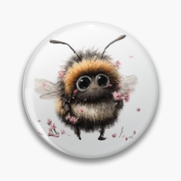 Item preview, Adorable Fuzzy Bumblebee with Flowers designed and sold by vanndhi.