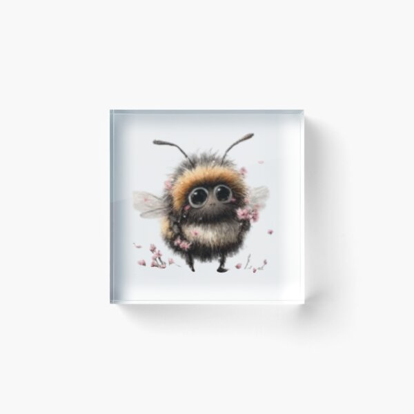 Item preview, Adorable Fuzzy Bumblebee with Flowers designed and sold by vanndhi.