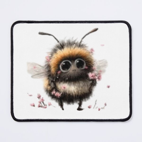 Item preview, Adorable Fuzzy Bumblebee with Flowers designed and sold by vanndhi.