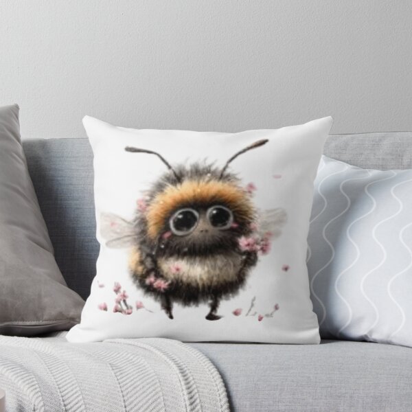 Item preview, Adorable Fuzzy Bumblebee with Flowers designed and sold by vanndhi.