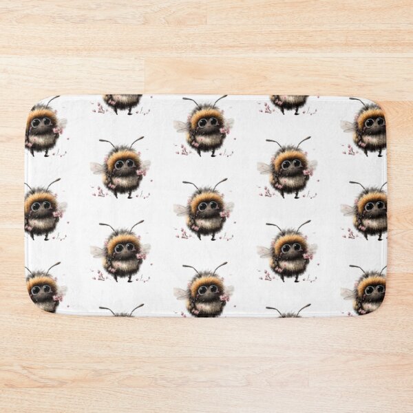Item preview, Adorable Fuzzy Bumblebee with Flowers designed and sold by vanndhi.