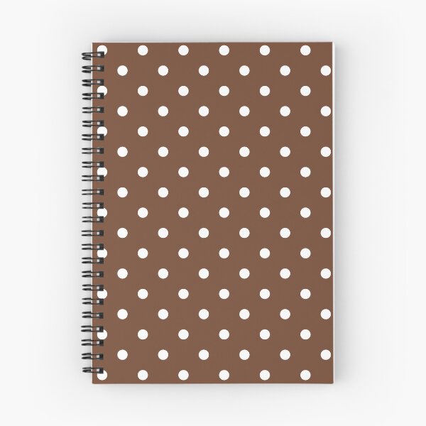 Item preview, Cinnamon brown white polka dots designed and sold by Dana Du.