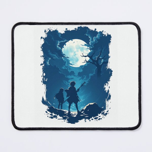 Item preview, Anime Warriors Silhouette Under Full Moon designed and sold by ERODED SELF.