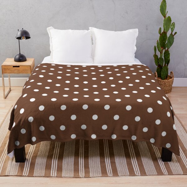 Item preview, Cinnamon brown white polka dots designed and sold by Dana Du.