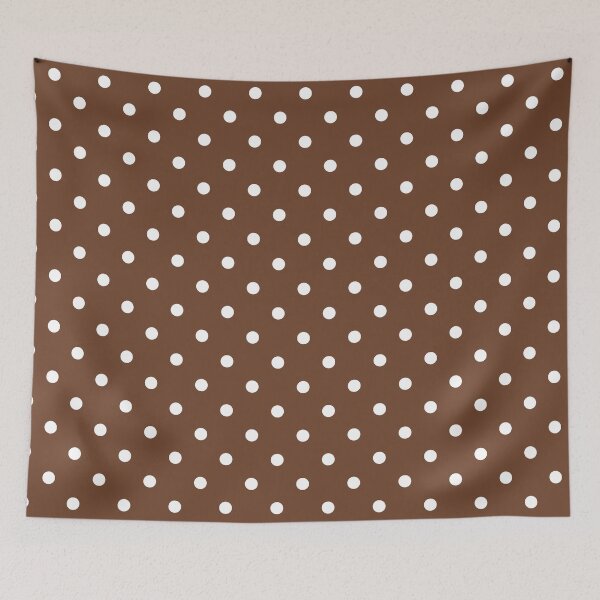 Item preview, Cinnamon brown white polka dots designed and sold by Dana Du.
