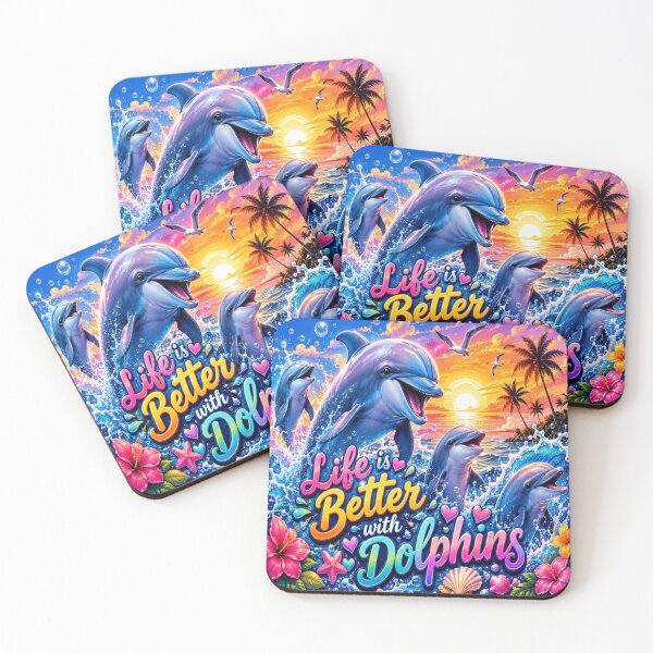 Item preview, Life Is Better With Dolphins designed and sold by DK Rocket.
