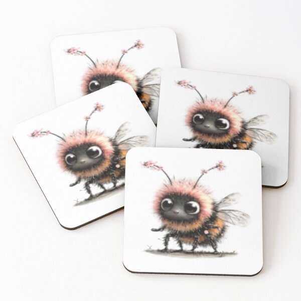 Item preview, Adorable Fuzzy Bee Character designed and sold by vanndhi.