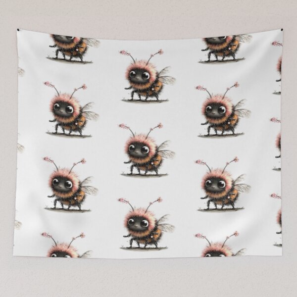 Item preview, Adorable Fuzzy Bee Character designed and sold by vanndhi.