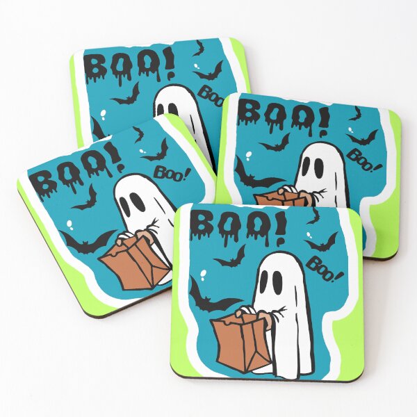 Item preview, Cute Ghost Trick or Treat Boo Halloween Sticker Shirt designed and sold by MariaPCMaria.