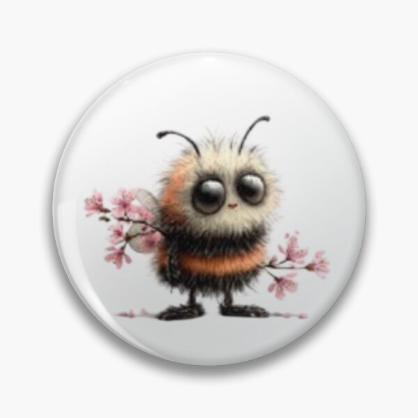 Item preview, Cute Fuzzy Bee with Flowers designed and sold by vanndhi.