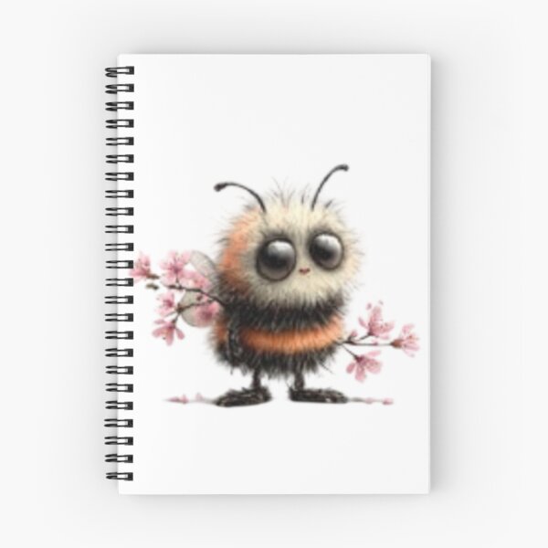 Item preview, Cute Fuzzy Bee with Flowers designed and sold by vanndhi.