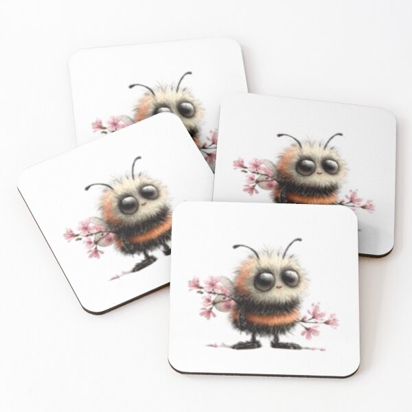 Item preview, Cute Fuzzy Bee with Flowers designed and sold by vanndhi.