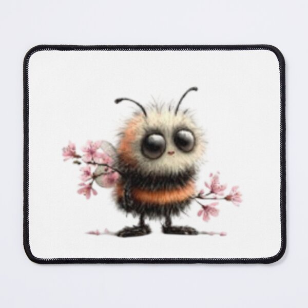 Item preview, Cute Fuzzy Bee with Flowers designed and sold by vanndhi.