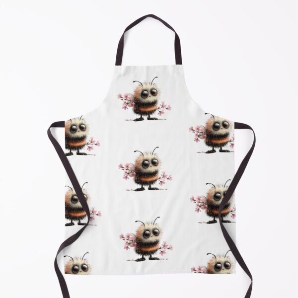 Item preview, Cute Fuzzy Bee with Flowers designed and sold by vanndhi.