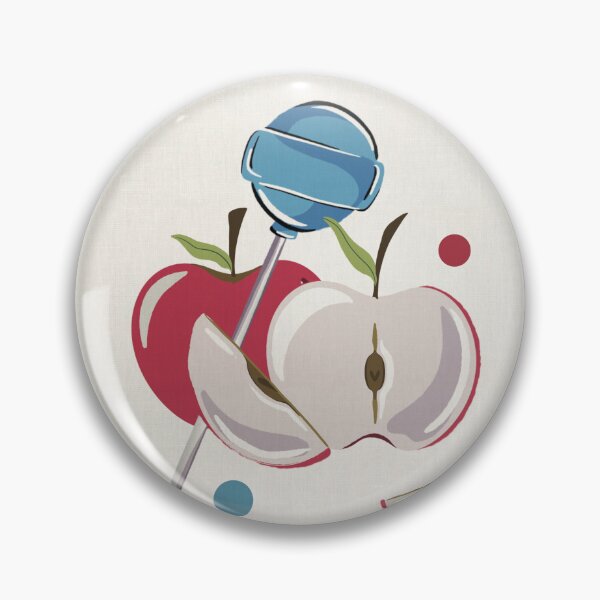 Item preview, Red Apple, Blue Lollipop Hand Drawn Pattern designed and sold by Fiorart Studio .