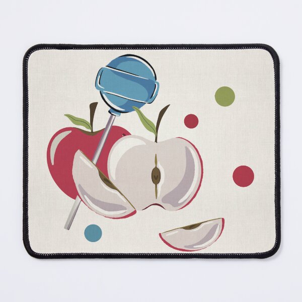 Item preview, Red Apple, Blue Lollipop Hand Drawn Pattern designed and sold by Fiorart Studio .