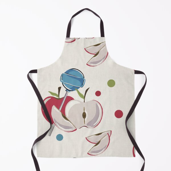 Item preview, Red Apple, Blue Lollipop Hand Drawn Pattern designed and sold by Fiorart Studio .