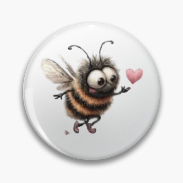 Item preview, Cute Bee Holding a Pink Heart designed and sold by vanndhi.