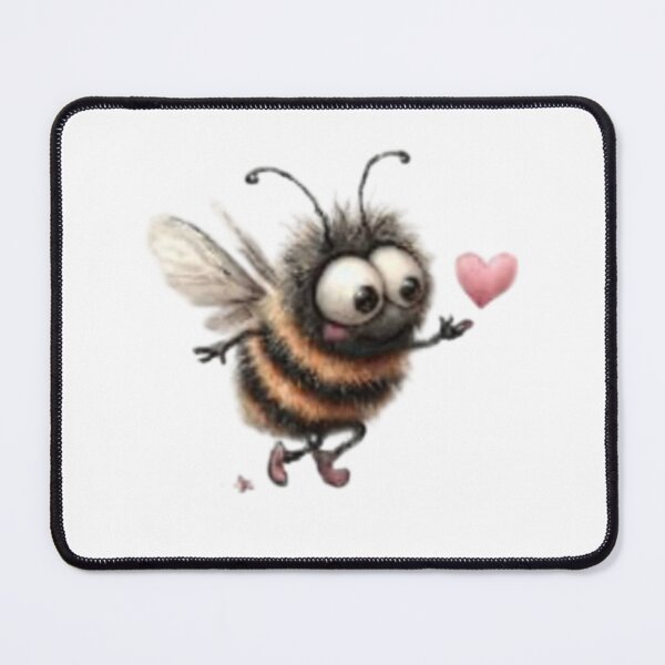 Item preview, Cute Bee Holding a Pink Heart designed and sold by vanndhi.