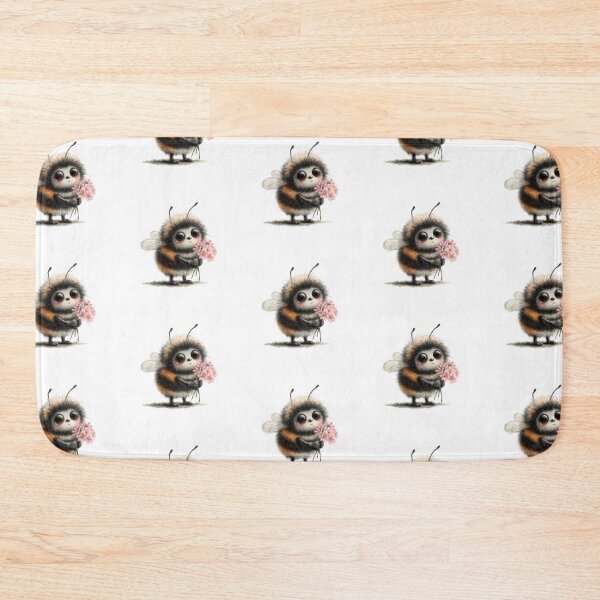 Item preview, Cute Bee Holding Flowers designed and sold by vanndhi.