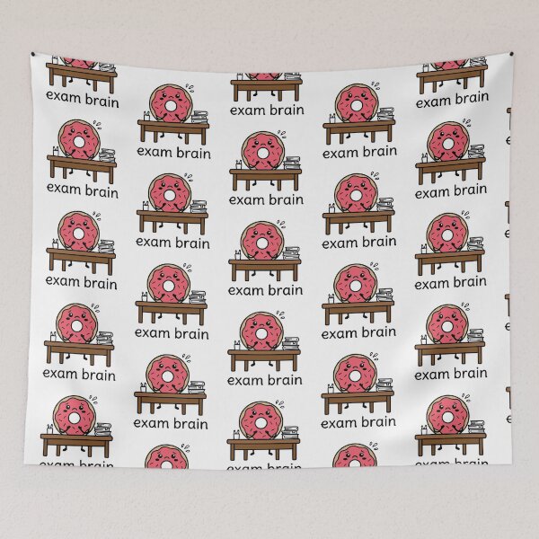 Item preview, Exam Brain Kawaii Donut designed and sold by GinColorist.