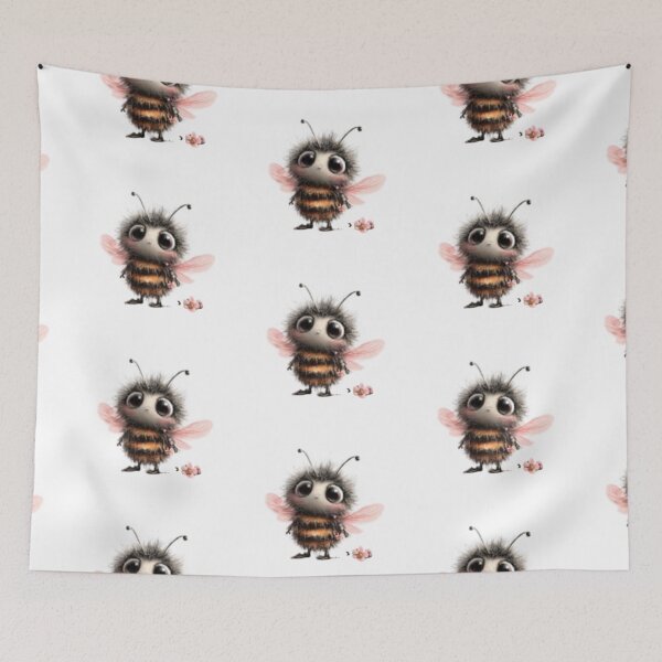 Item preview, Adorable Furry Bee with Flower designed and sold by vanndhi.