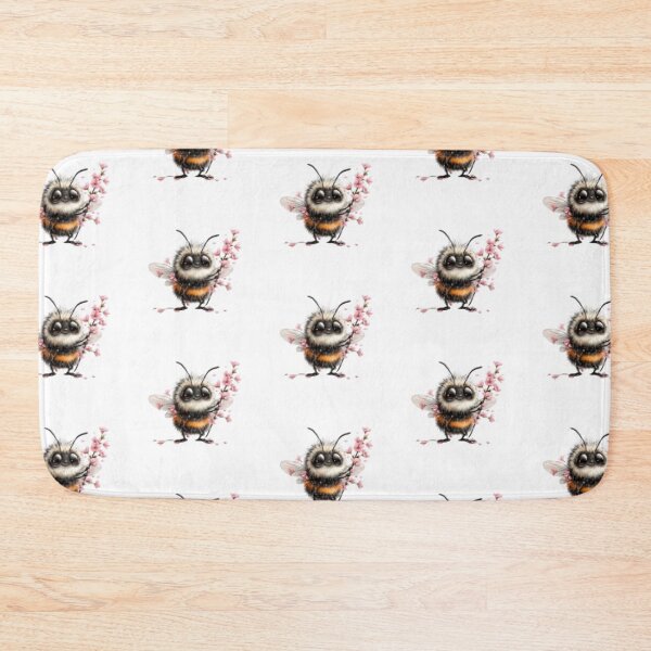 Item preview, Adorable Bee Holding Blossoms designed and sold by vanndhi.