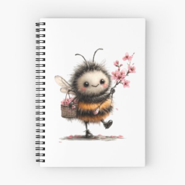 Item preview, Cute Bee with Cherry Blossoms designed and sold by vanndhi.