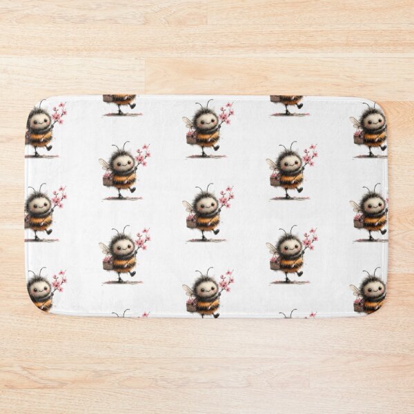Item preview, Cute Bee with Cherry Blossoms designed and sold by vanndhi.