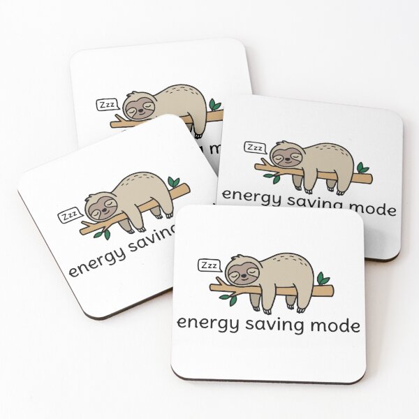 Item preview, Energy Saving Mode Kawaii Sloth | Funny Lazy Humor Gift for Sloth Lovers designed and sold by GinColorist.